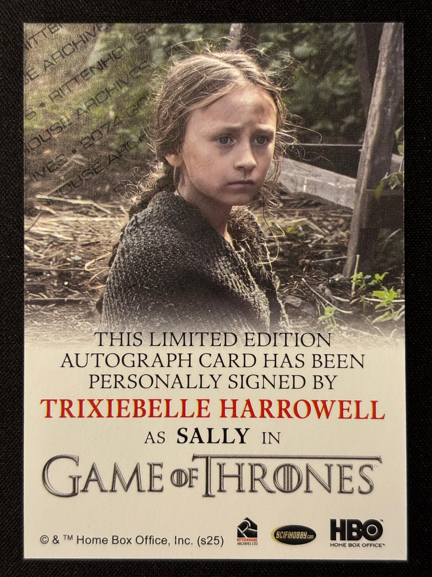 Trixiebelle Harrowell Full Bleed Autograph - Game of Thrones The Great Houses