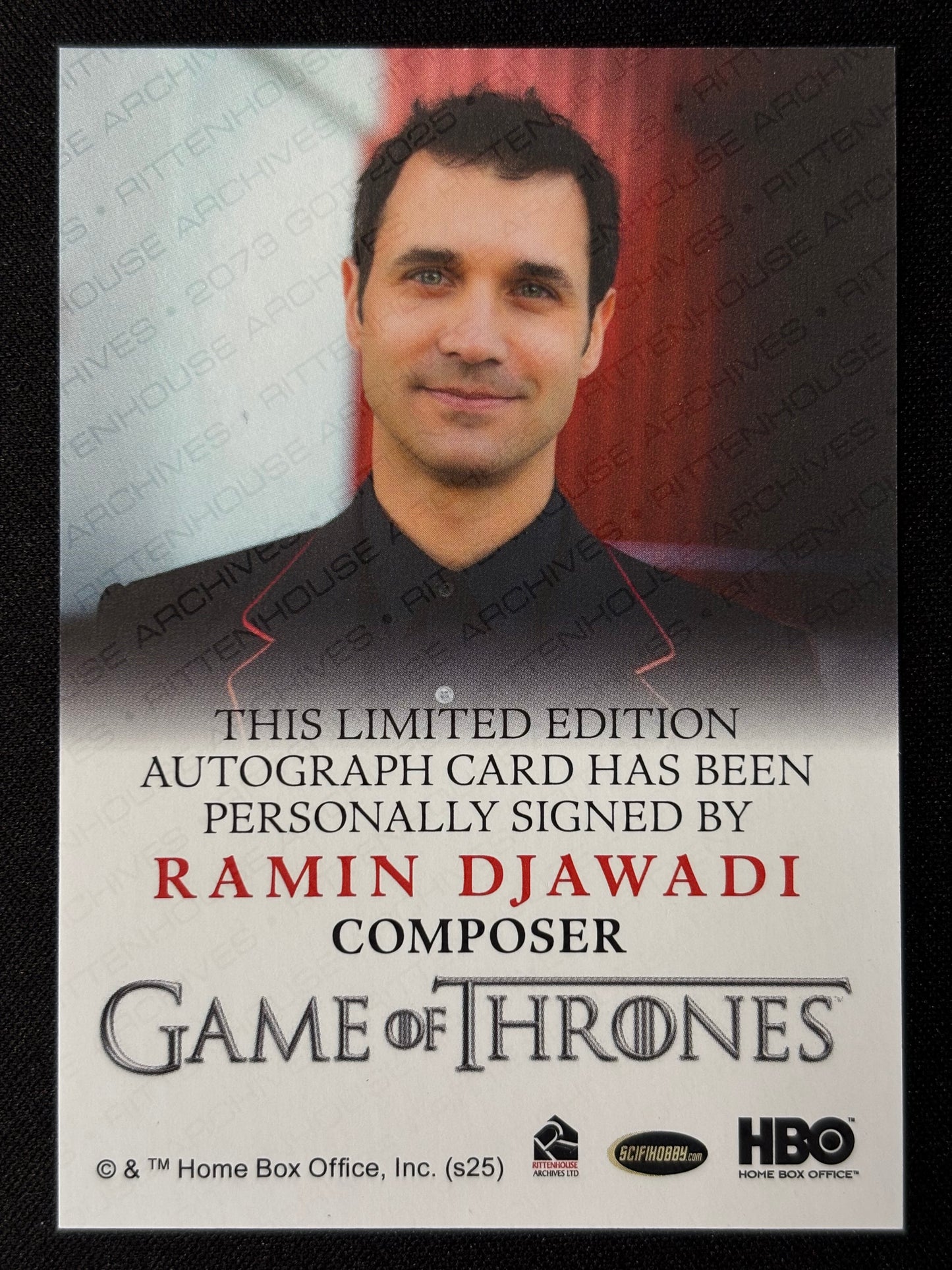 Ramin Djawadi Full Bleed Autograph - Game of Thrones The Great Houses