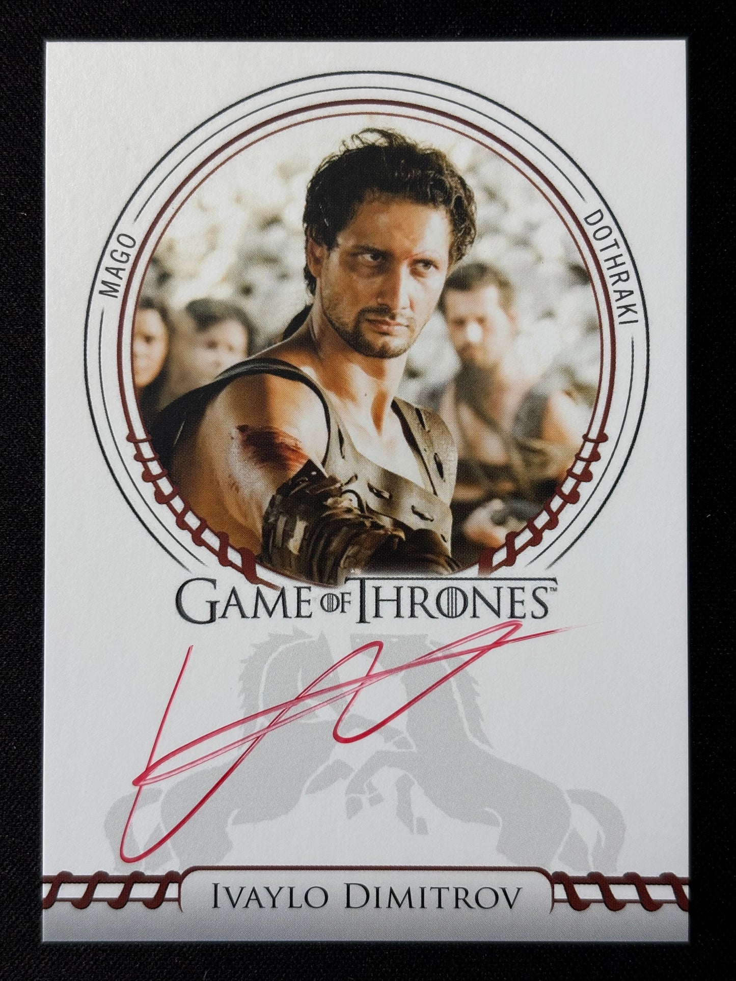 Ivaylo Dimitrov Sigil Red Autograph - Game of Thrones The Great Houses