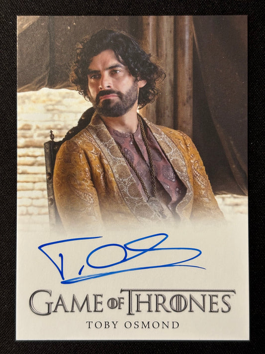Toby Osmond Full Bleed Autograph - Game of Thrones The Great Houses