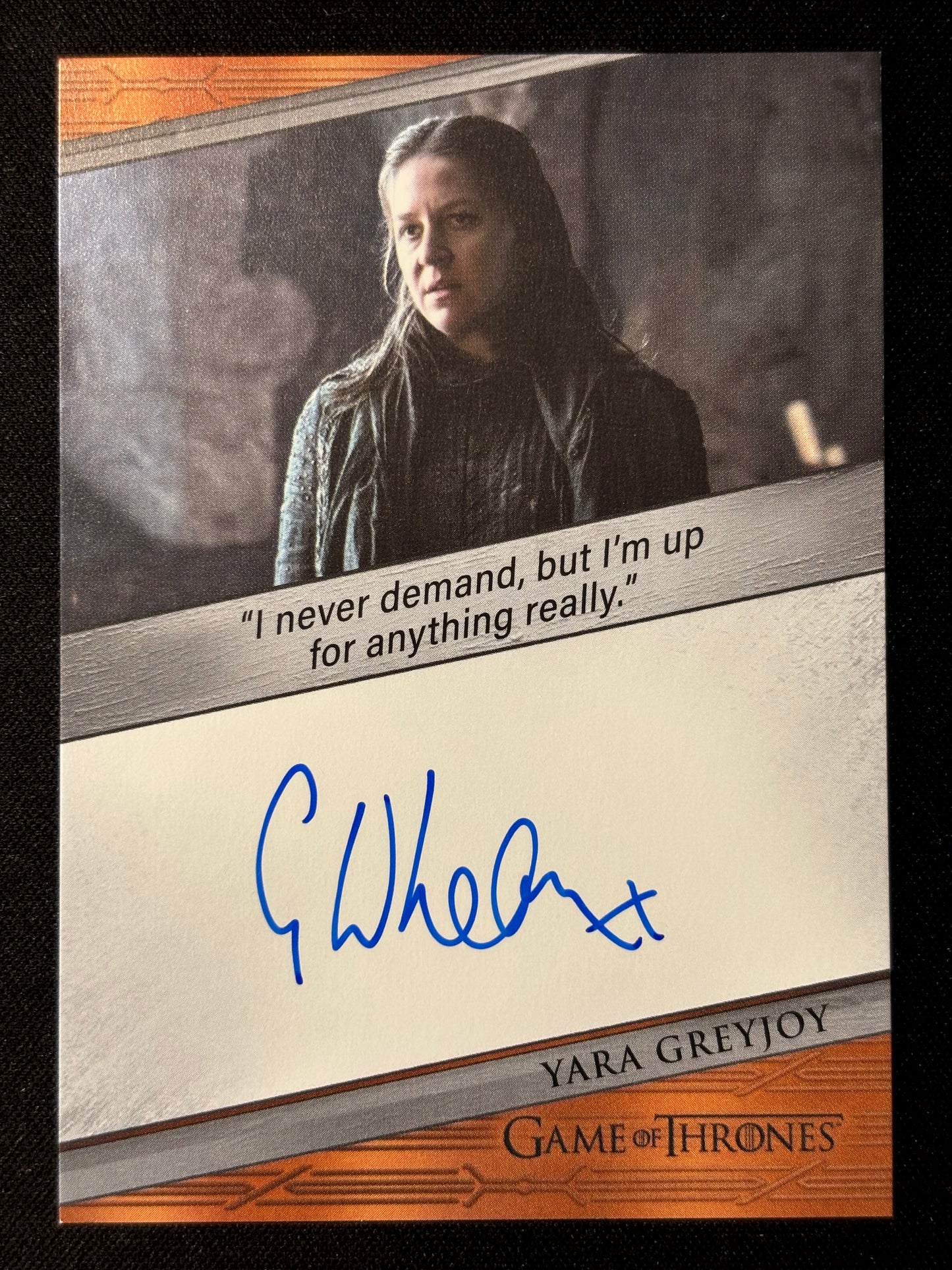 Gemma Whelan Quotable Autograph - Game of Thrones The Great Houses