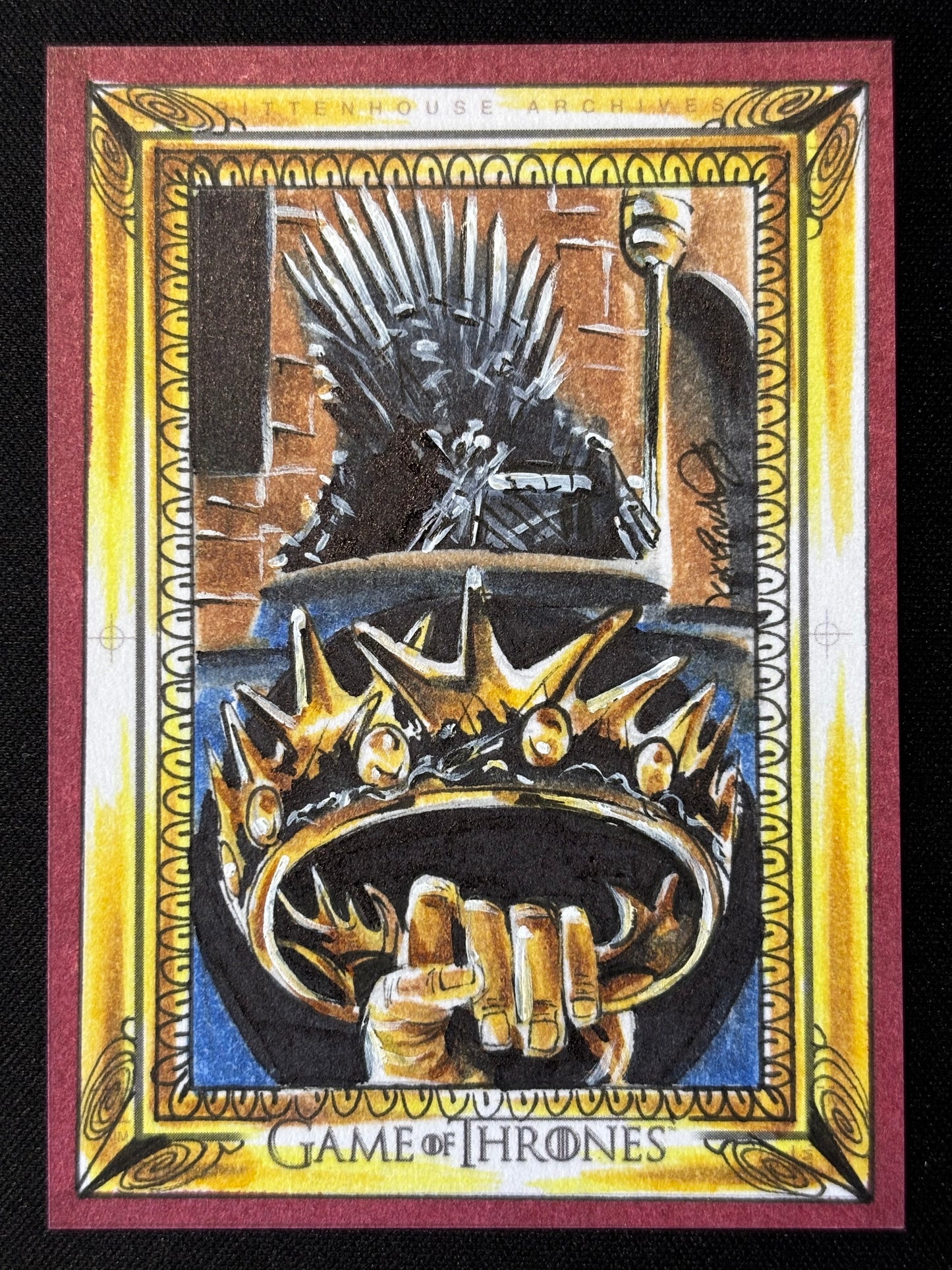 Eiserner Thron & Krone 1 of 1 - Sketch Karte (Game of Thrones Legends of the Realm)