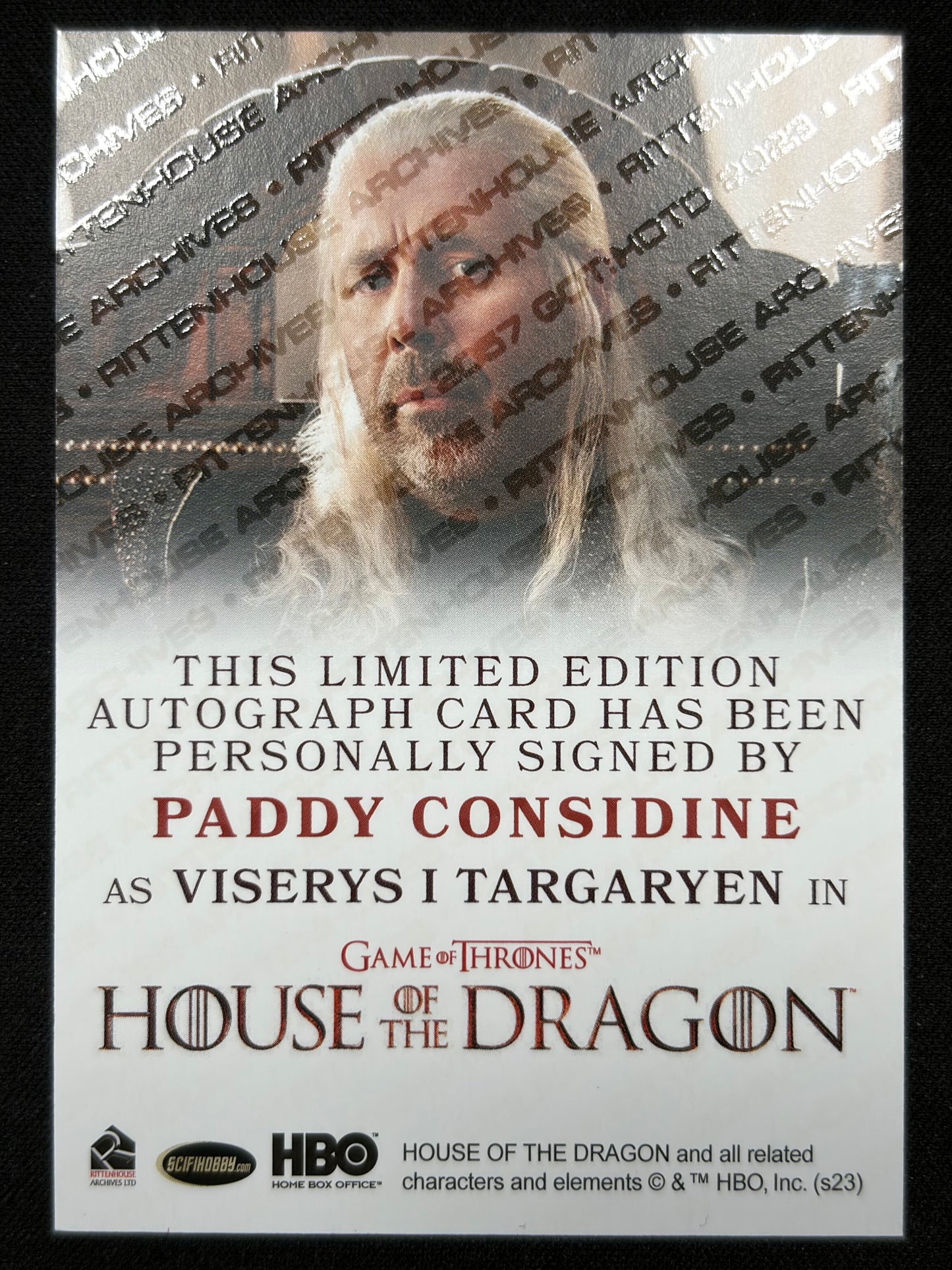 Paddy Considine Full Bleed Autograph - House of the Dragon Season One