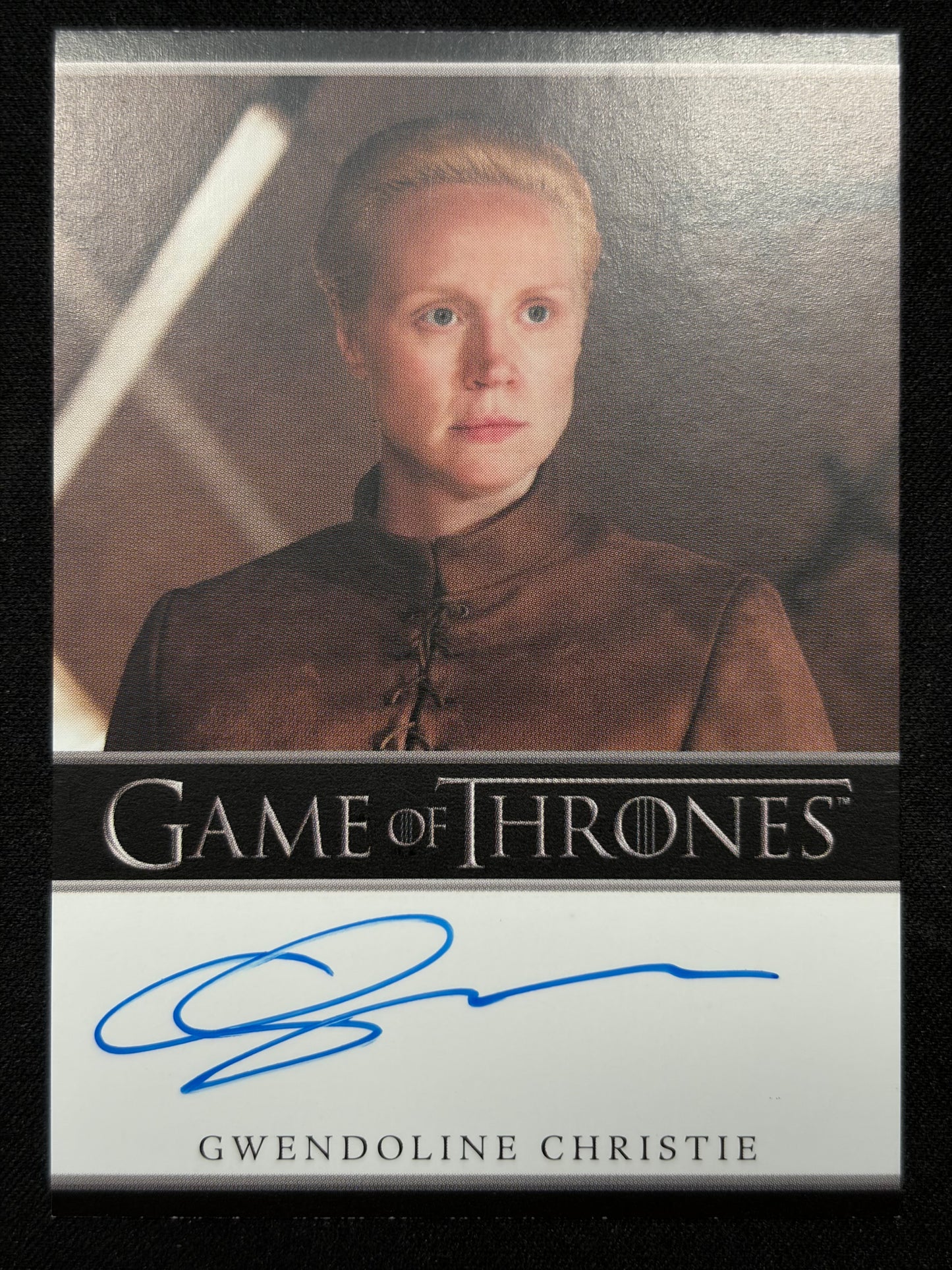 Gwendoline Christie Bordered Autograph - Game of Thrones The Great Houses