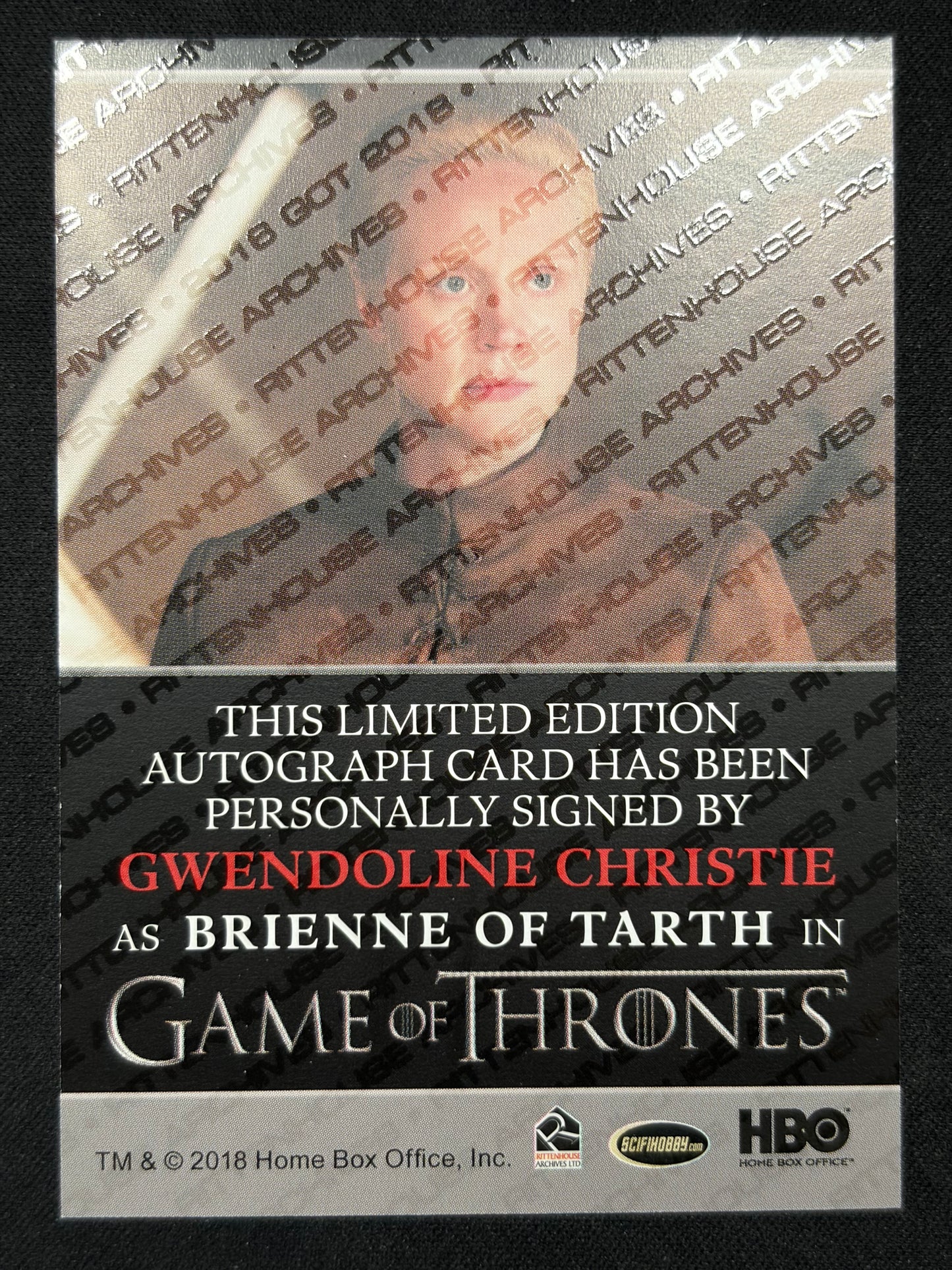 Gwendoline Christie Bordered Autograph - Game of Thrones The Great Houses