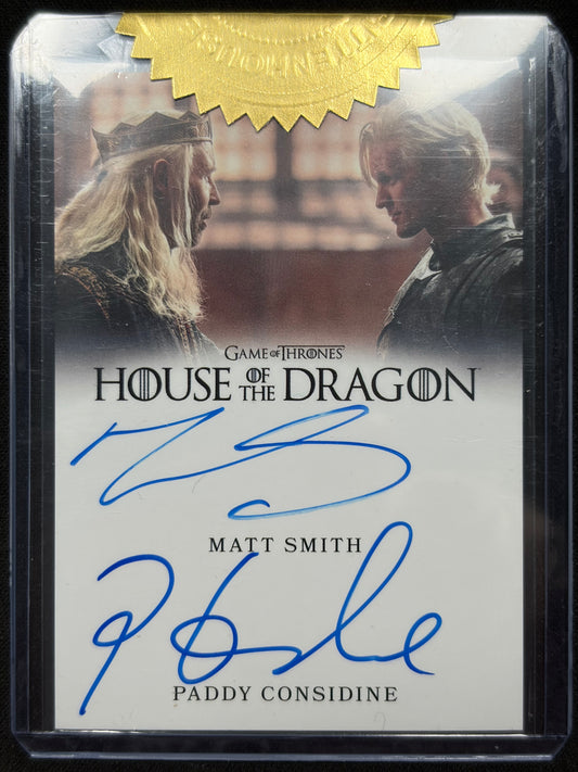 Paddy Considine & Matt Smith Incentive Autograph - House of the Dragon Season One