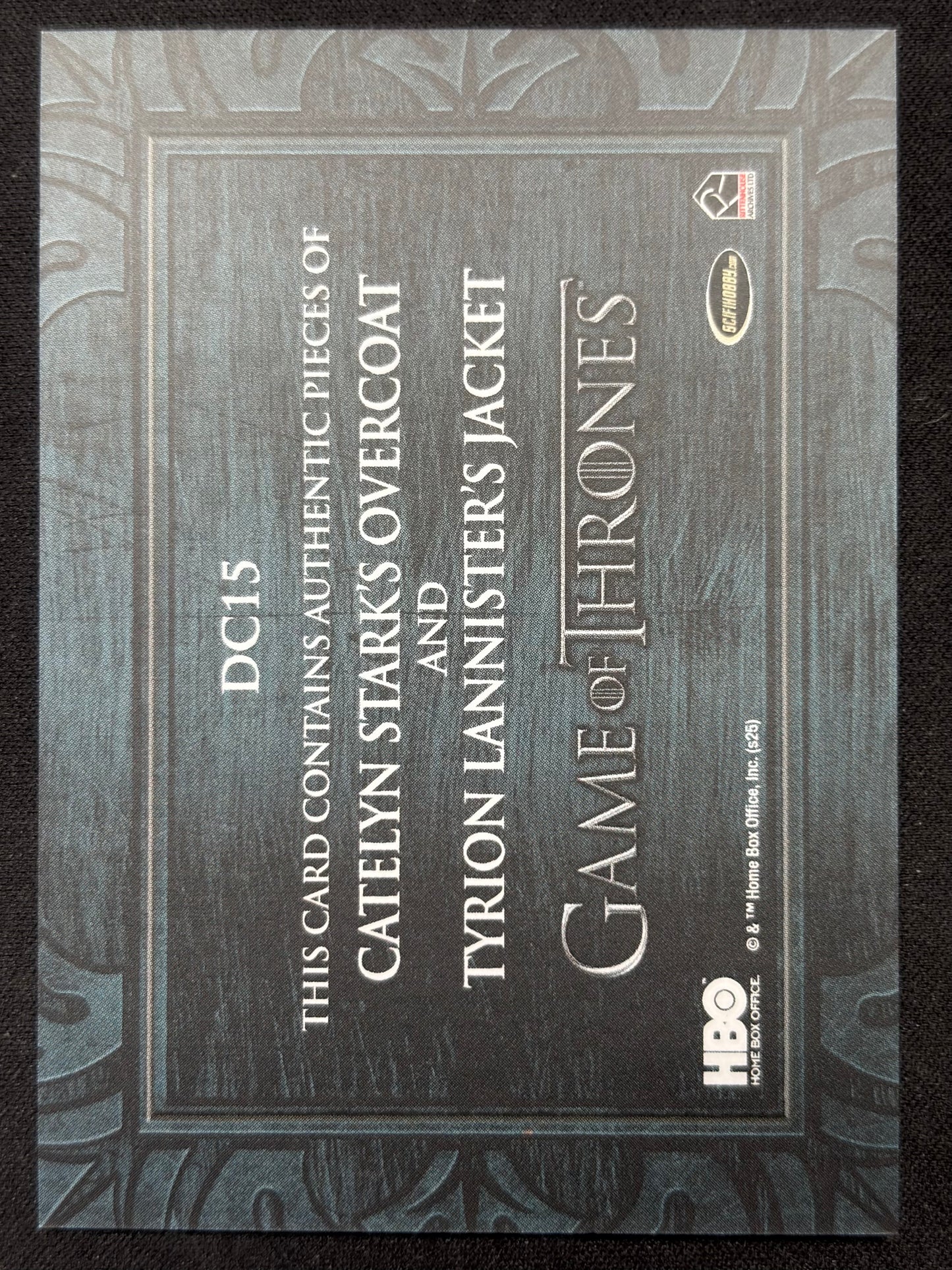 Catelyn Stark & Tyrion Lannister Relic DC15 - Game of Thrones The Great Houses