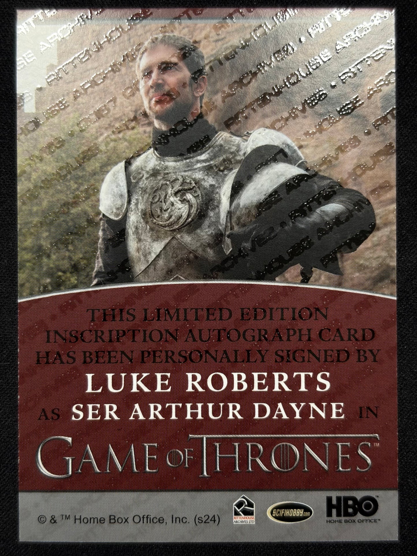 Luke Roberts Inscription Autograph - Game of Thrones The Great Houses