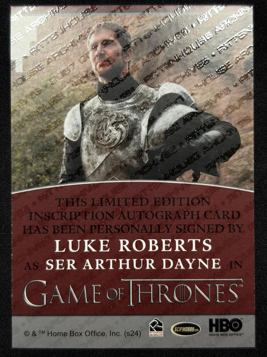 Luke Roberts Inscription Autograph - Game of Thrones The Great Houses