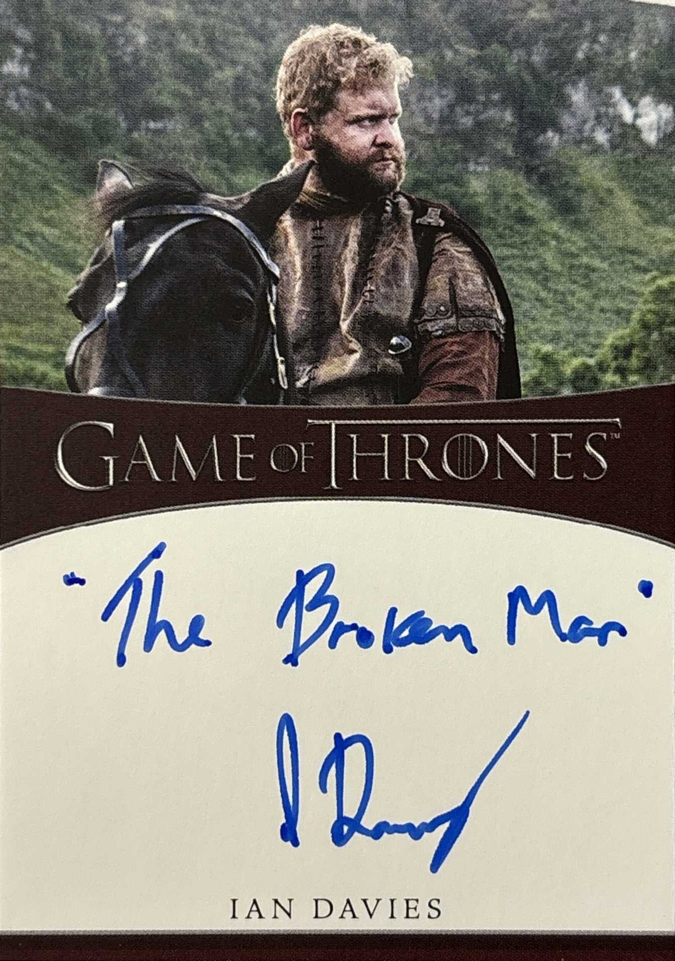 Ian Davies Inscription Autograph - Game of Thrones Complete Trading Cards