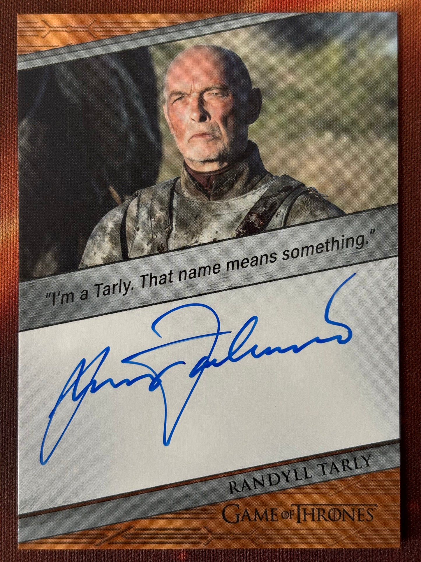 James Faulkner Quoted Autograph - Game of Thrones Legends of the Realm