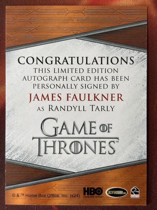 James Faulkner Quoted Autograph - Game of Thrones Legends of the Realm