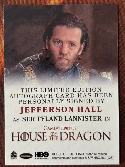 Jefferson Hall Full Bleed Autogramm - House of the Dragon Season One
