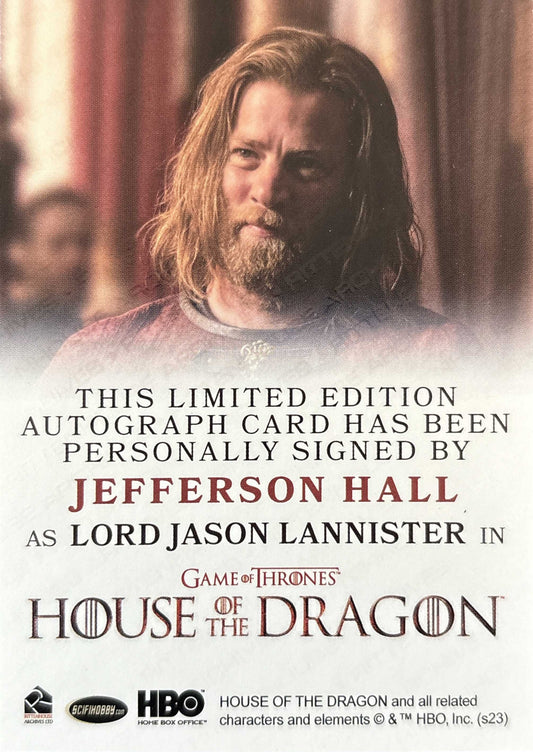 Jefferson Hall Full Bleed Autogramm - House of the Dragon Season One