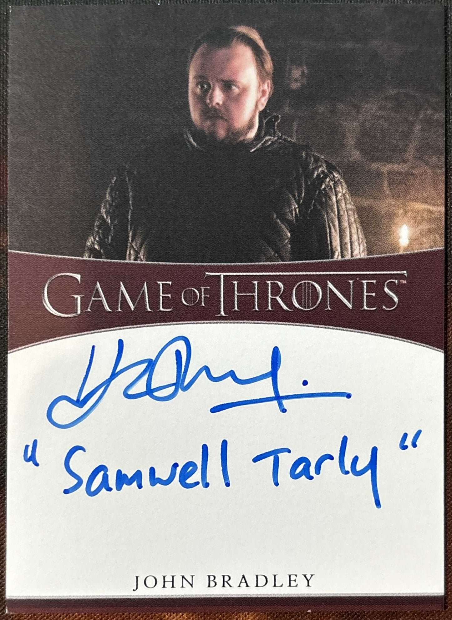 John Bradley Inscription Autogramm - Game of Thrones Complete Trading Cards