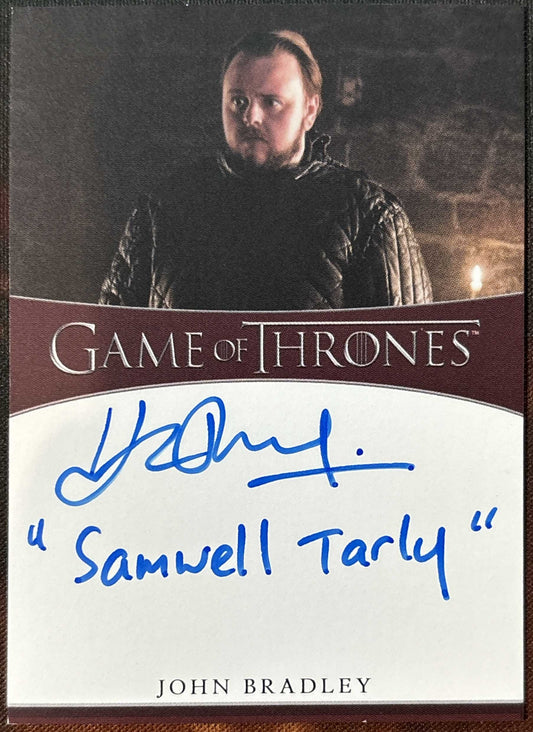 John Bradley Inscription Autogramm - Game of Thrones Complete Trading Cards