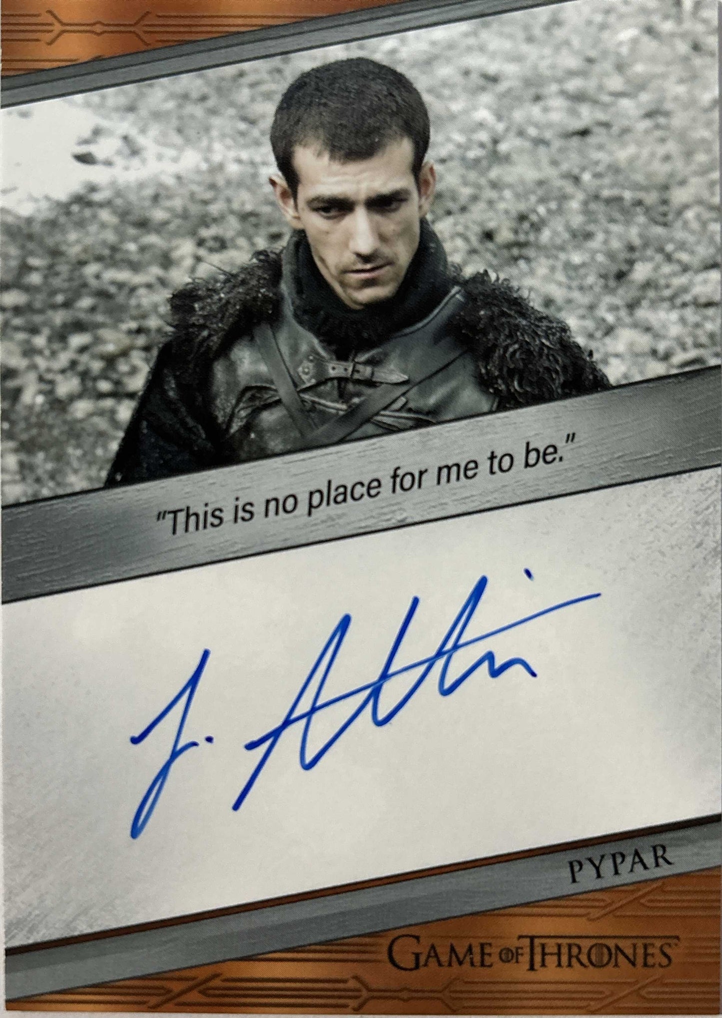 Josef Altin Quotable Autogramm - Game of Thrones Legends of the Realm