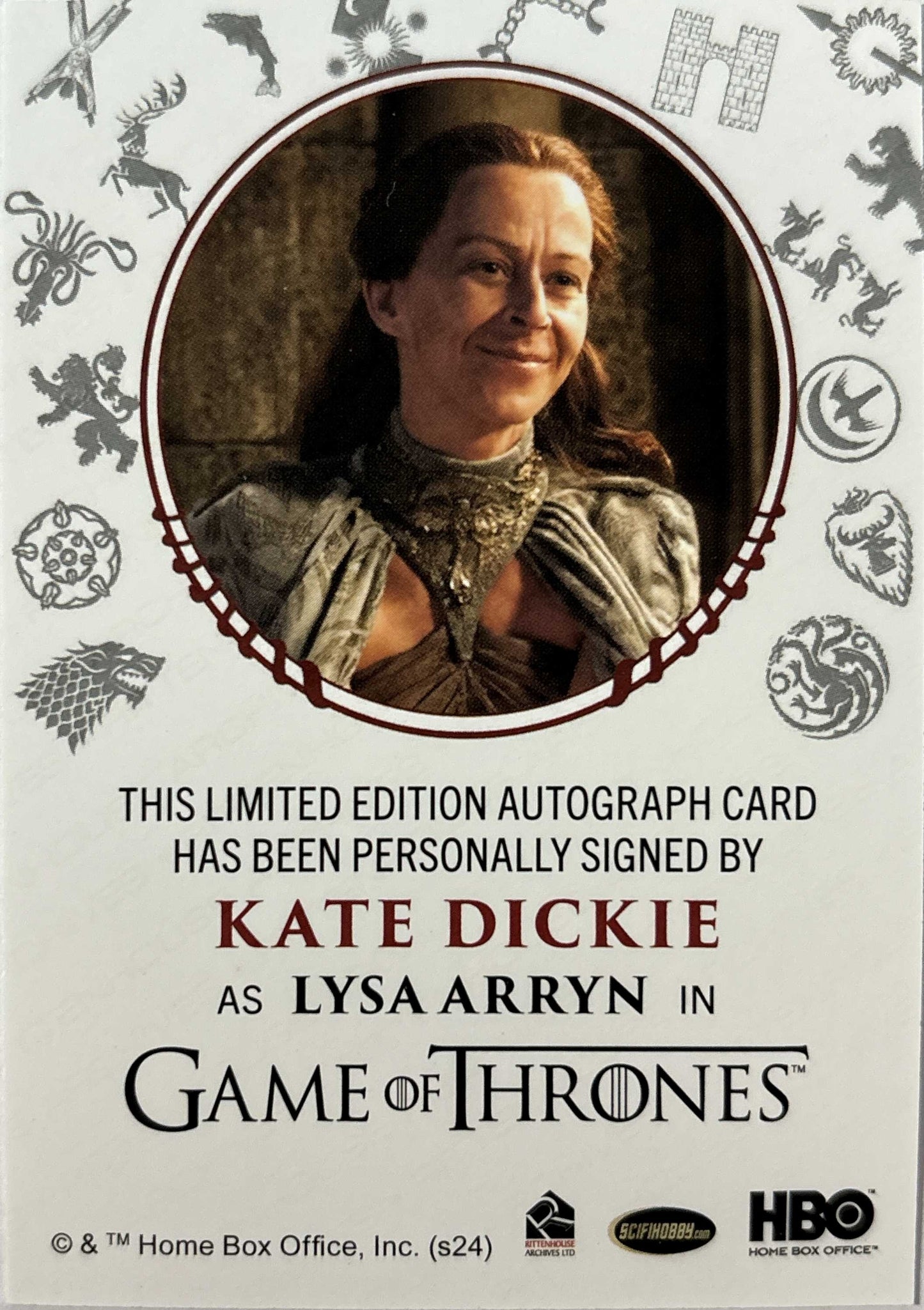 Kate Dickie Red Sigil Autogramm - Game of Thrones Legends of the Realm