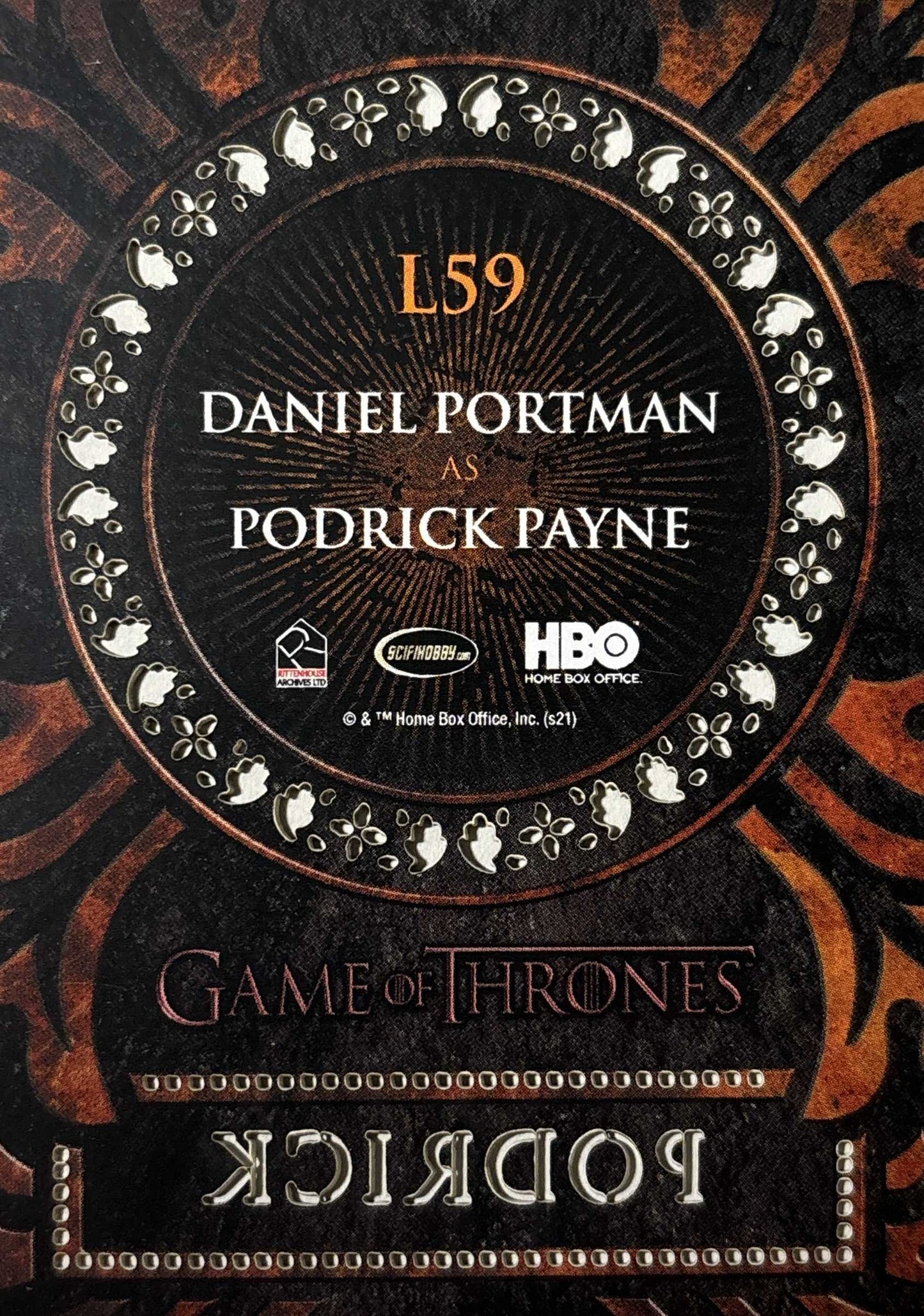 Lasercut Podrick Payne (L59) - Game of Thrones Iron Anniversary 1