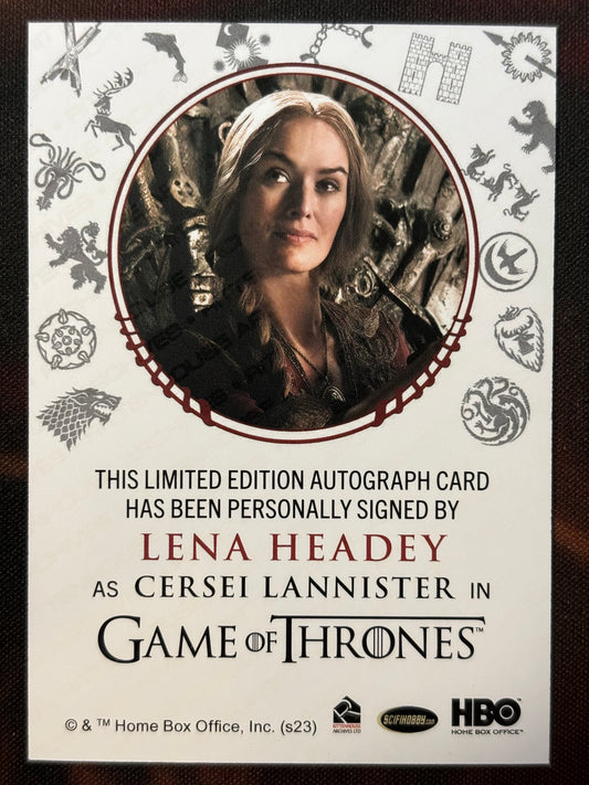 Lena Headey Sigil Red Autogramm - Game of Thrones Legends of the Realm