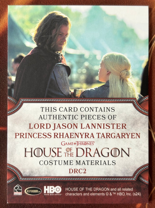 Lord Jason Lannister & Prinzessin Rhaenyra Targaryen Double-Relic DRC2 - House of the Dragon Season One
