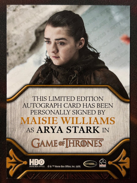Maisie Williams Legacy Autogramm - Game of Thrones Legends of the Realm