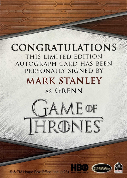 Mak Stanley Quoted Autograph - Game of Thrones Art & Images