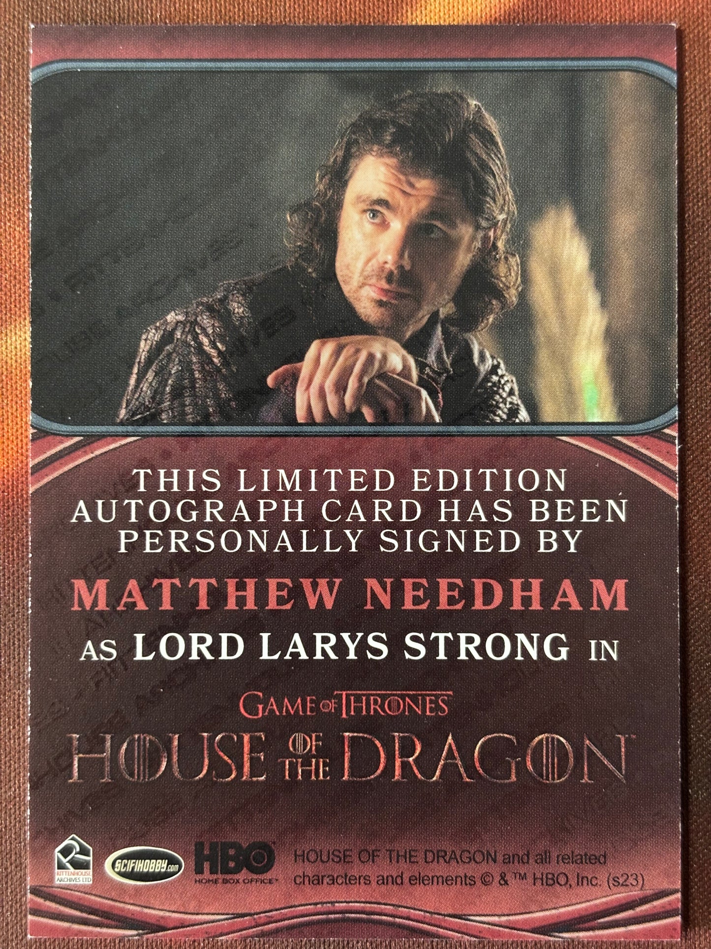 Matthew Needham Bordered Autogramm - House of the Dragon Season One