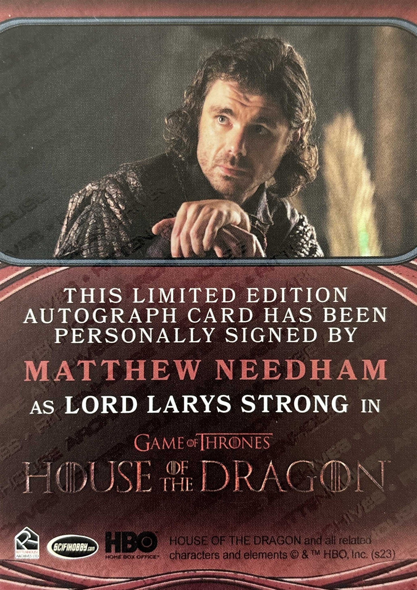 Matthew Needham Bordered Autogramm - House of the Dragon Season One