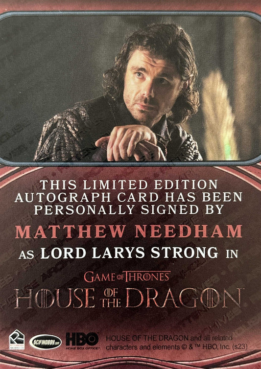 Matthew Needham Bordered Autogramm - House of the Dragon Season One