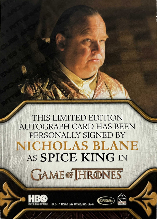 Nicholas Blane Legacy Autogramm - Game of Thrones Legends of the Realm