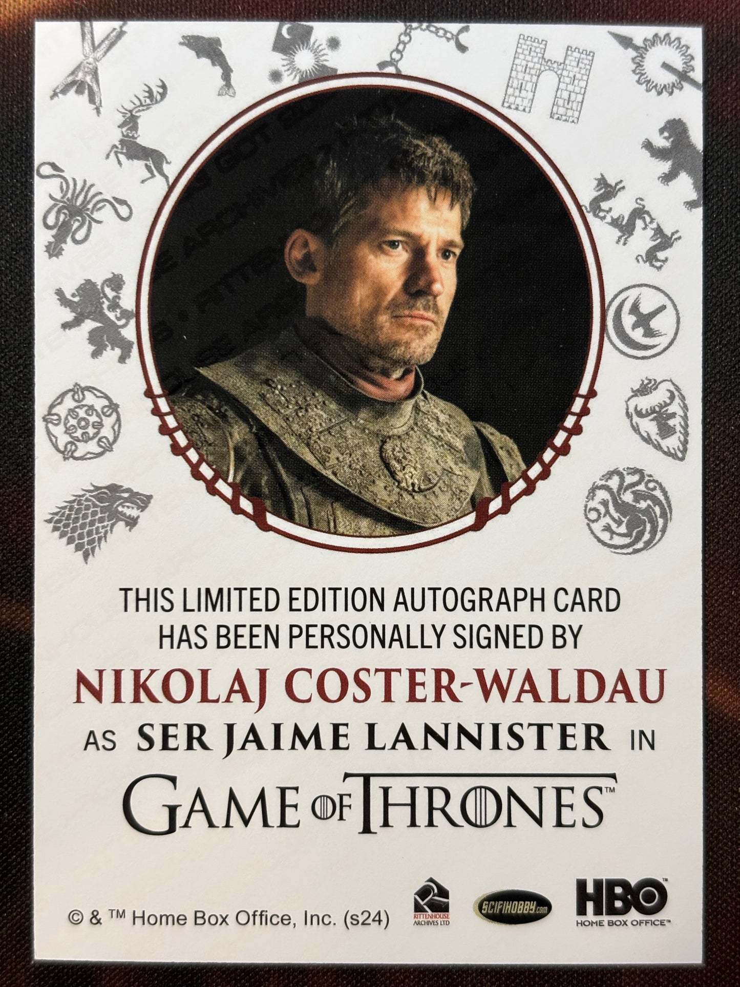 Nikolaj Coster-Waldau Sigil Red Autogramm - Game of Thrones Legends of the Realm