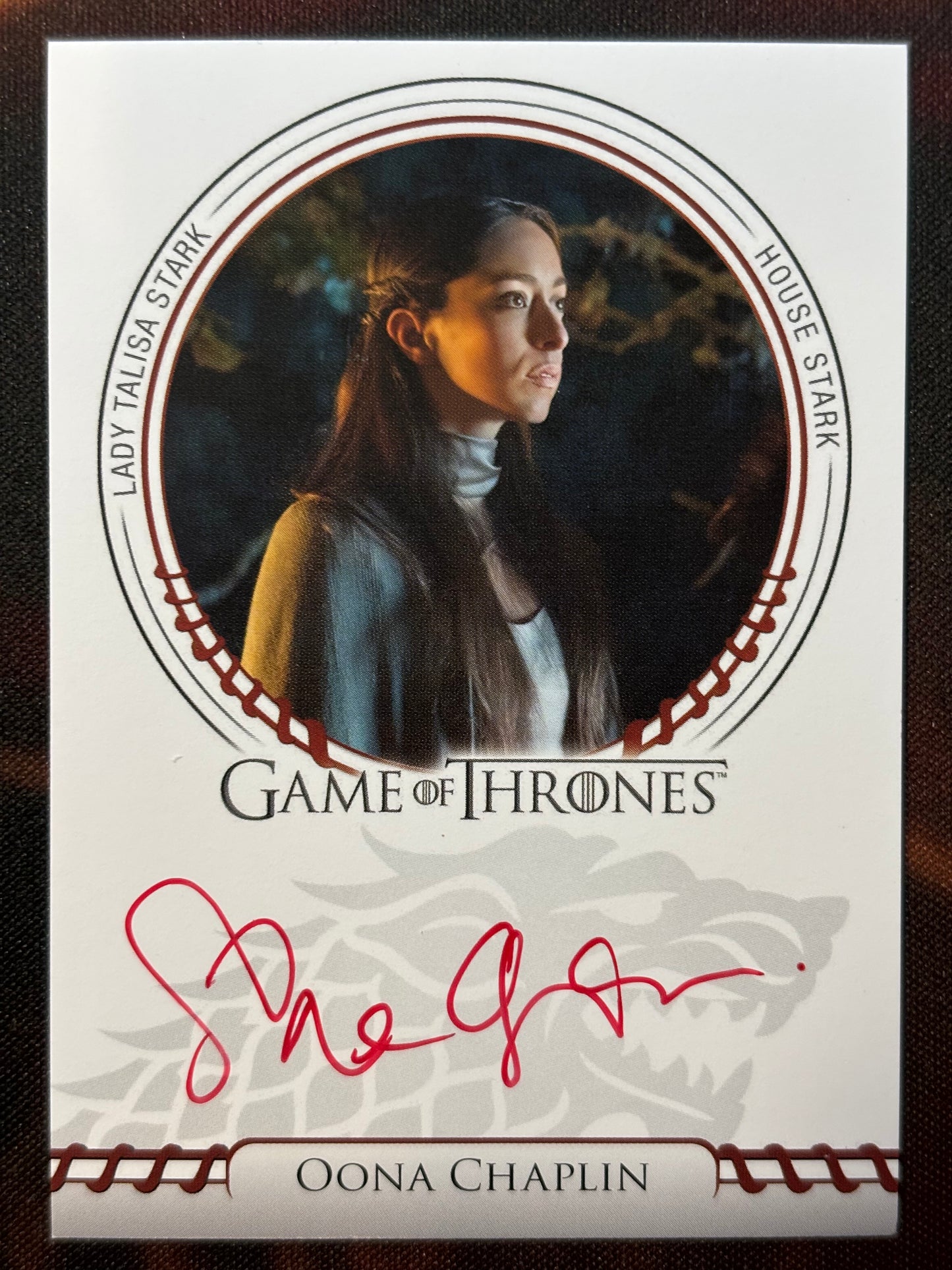 Oona Chaplin Sigil Red Autogramm - Game of Thrones Legends of the Realm