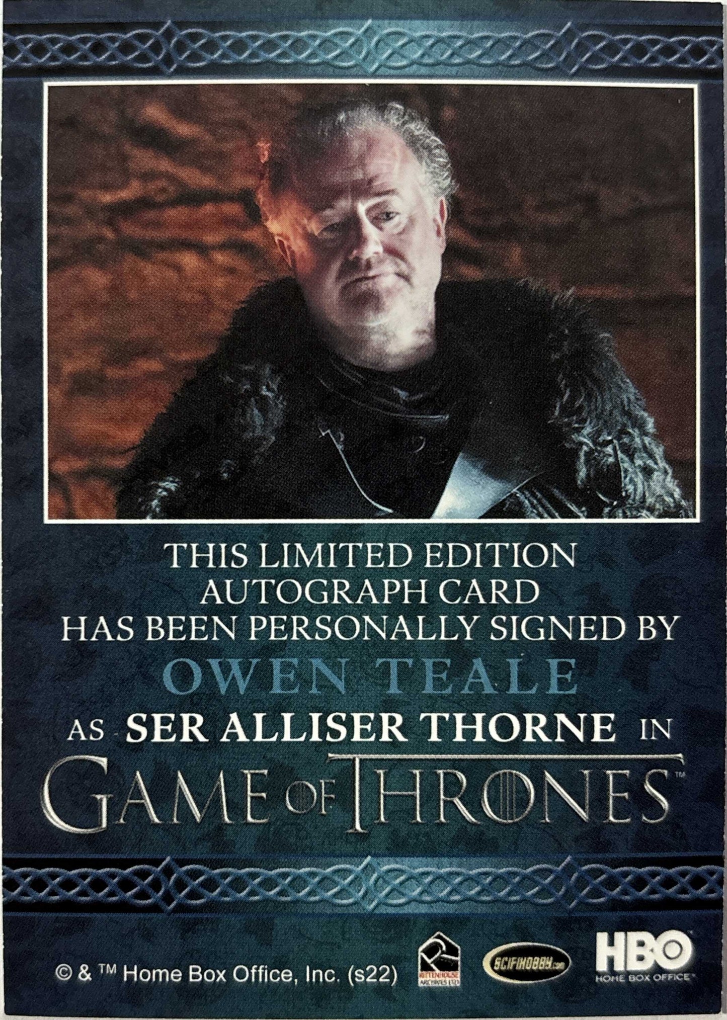 Owen Teale Blue Autogramm - Game of Thrones Legends of the Realm
