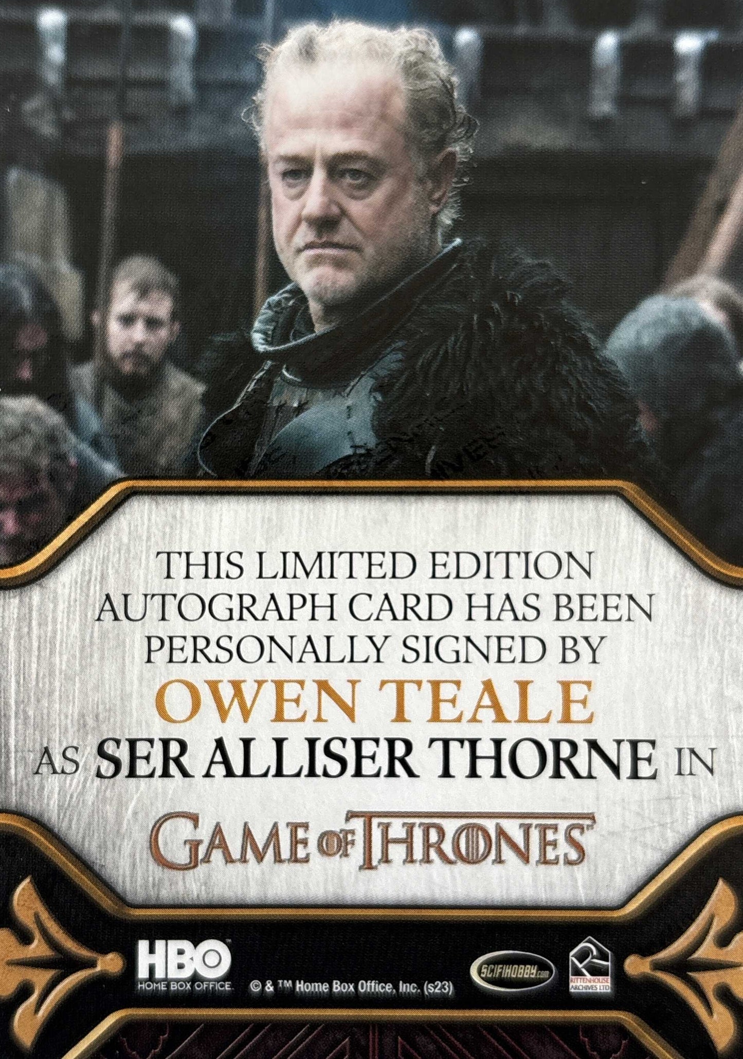 Owen Teale Limited Legacy Autograph - Game of Thrones Art & Images