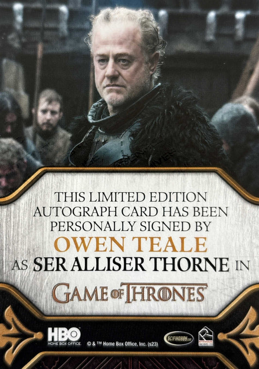 Owen Teale Limited Legacy Autograph - Game of Thrones Art & Images