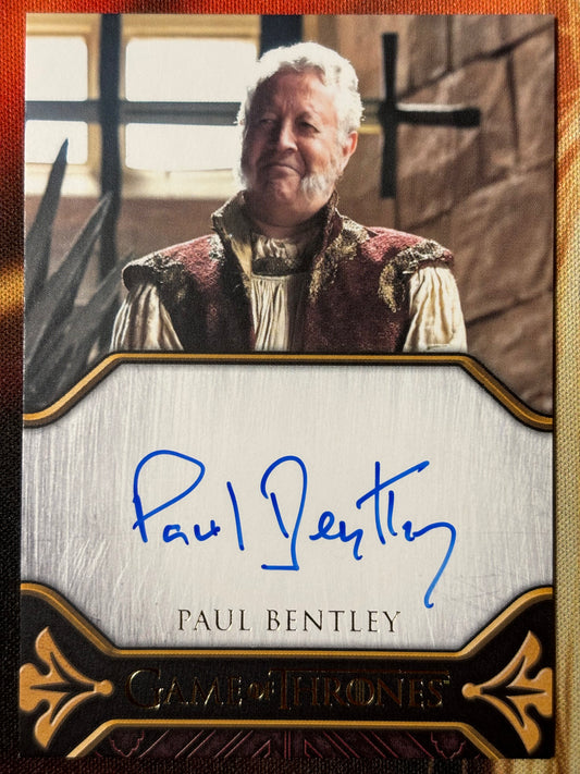 Paul Bentley Legacy Autograph - Game of Thrones The Great Houses