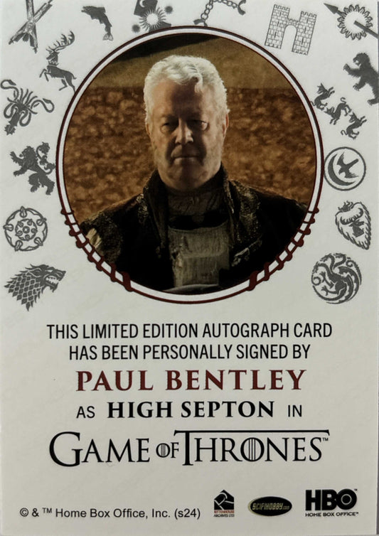 Paul Bentley Red Sigil Autogramm - Game of Thrones Legends of the Realm