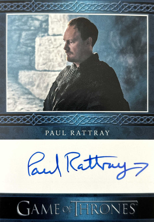 Paul Rattray Blue Autograph - Game of Thrones Art & Images