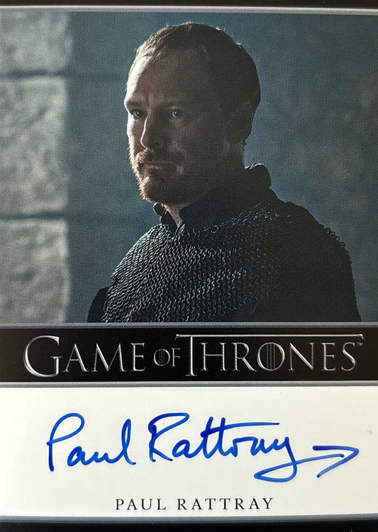 Paul Rattray Bordered Autograph - Game of Thrones Art & Images