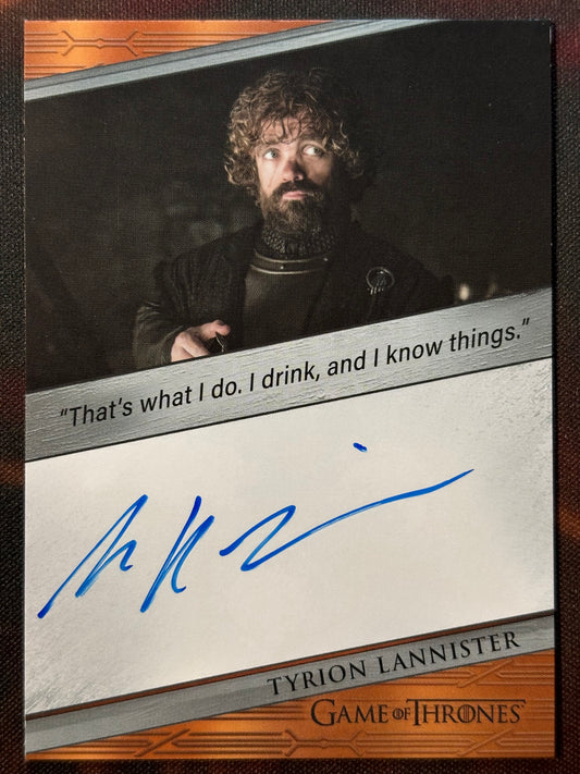 Peter Dinklage Quotable Autogramm - Game of Thrones Legends of the Realm
