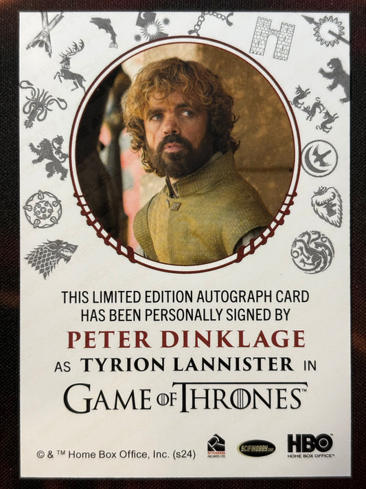 Peter Dinklage Sigil Red Autogramm - Game of Thrones Legends of the Realm