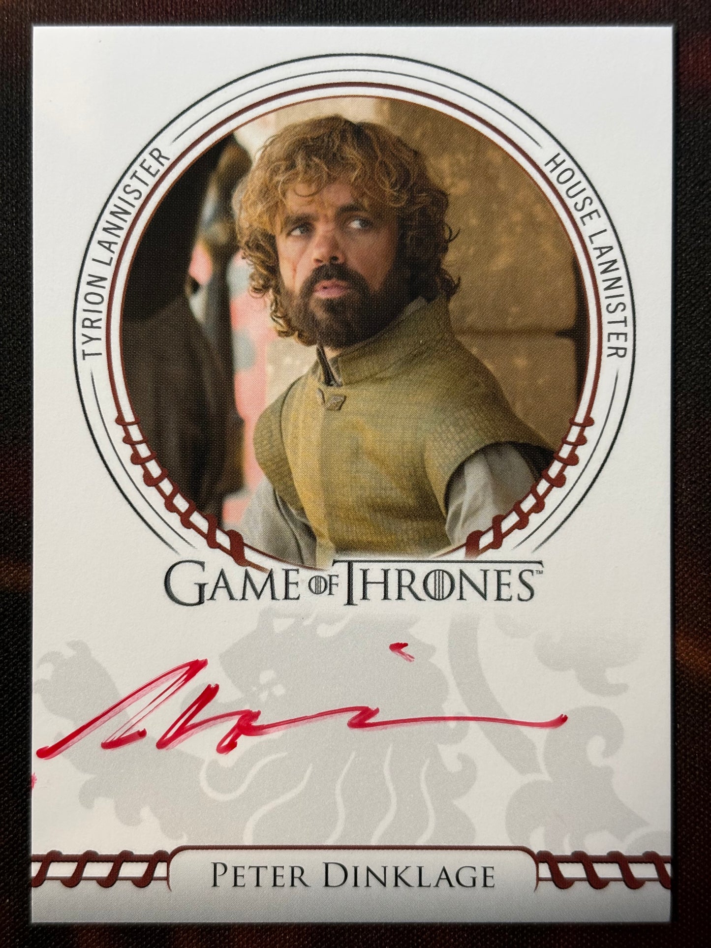 Peter Dinklage Sigil Red Autogramm - Game of Thrones Legends of the Realm