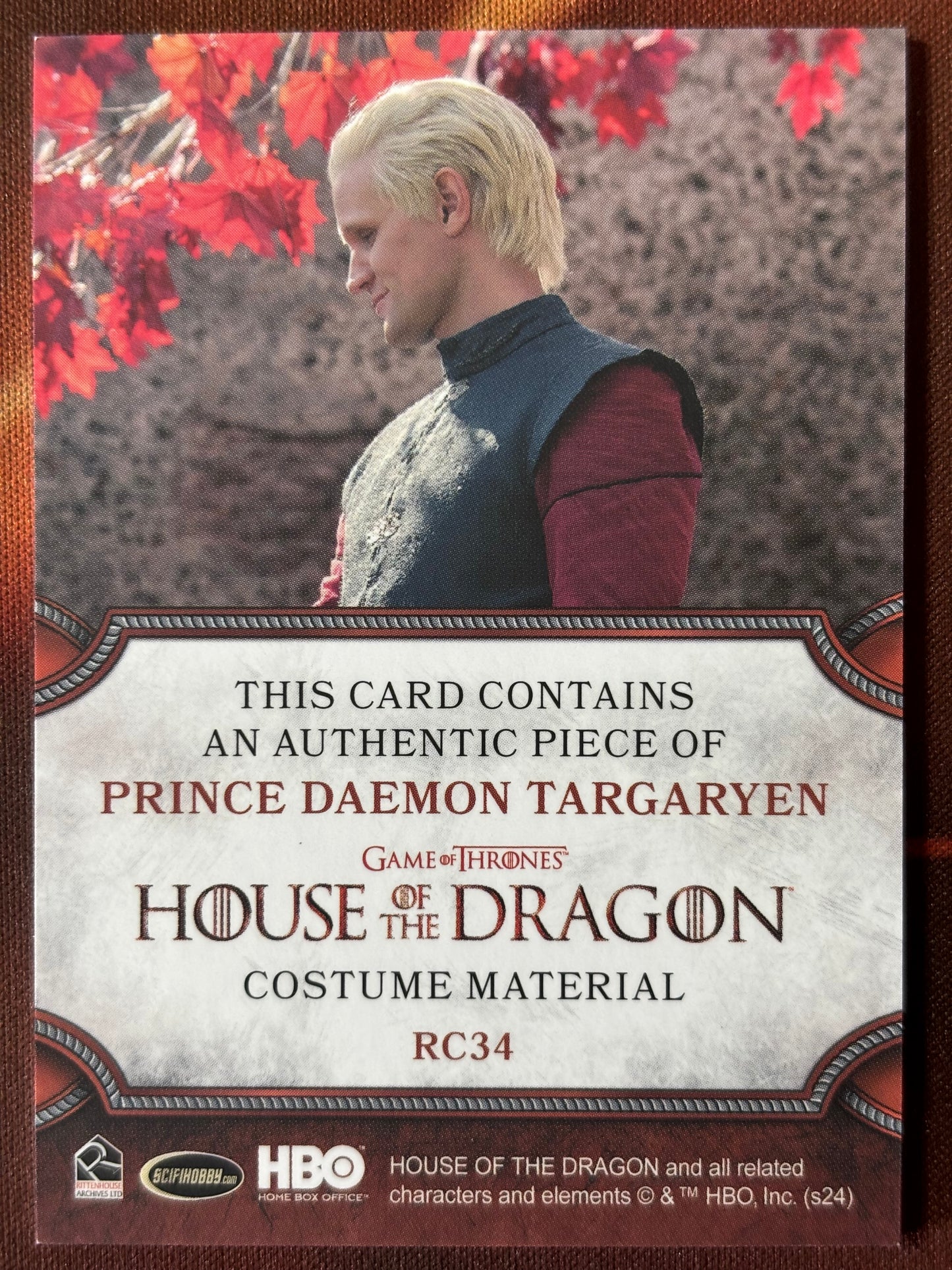 Prinz Daemon Targaryen Relic RC34 - House of the Dragon Season One