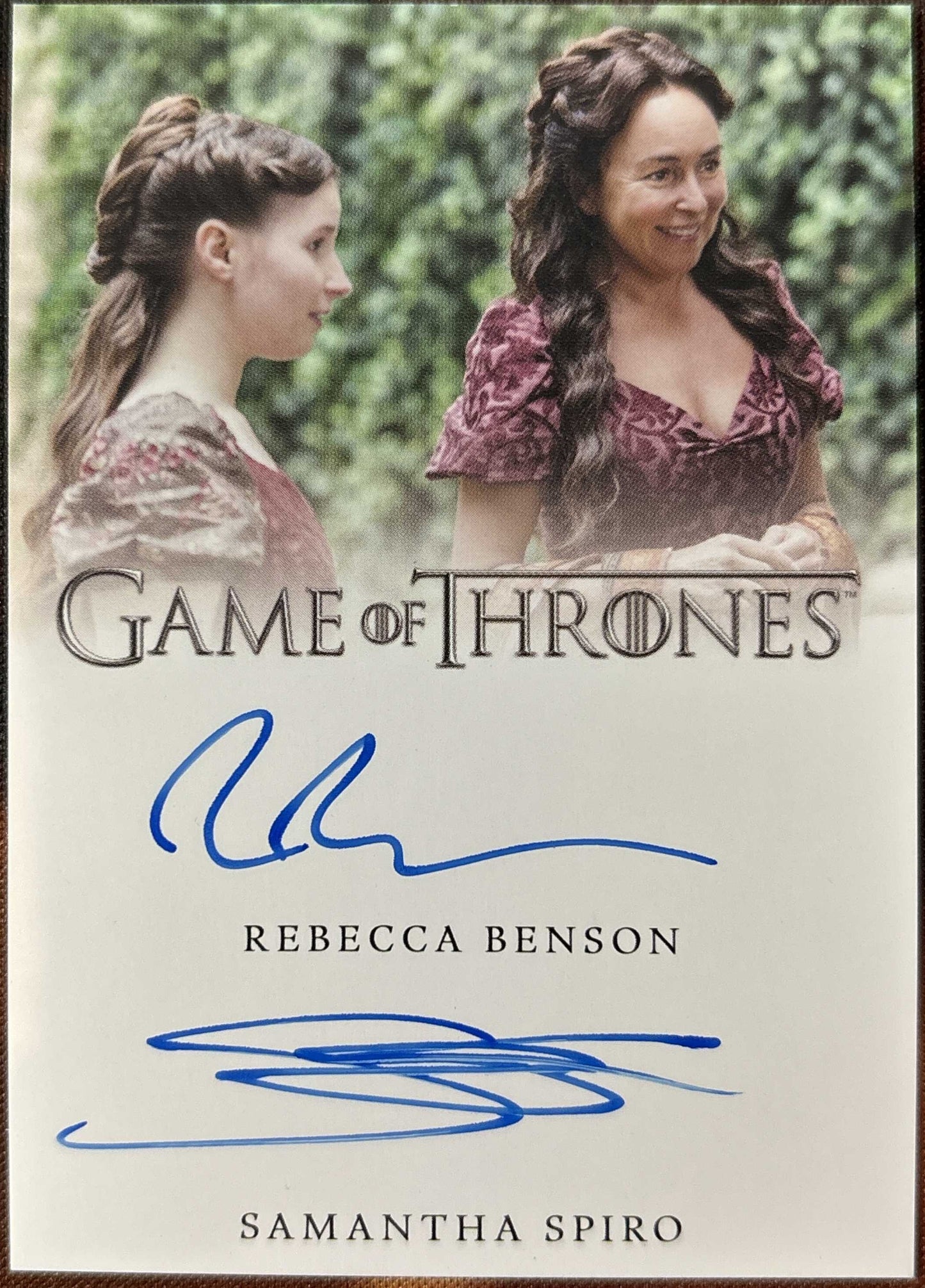 Rebecca Benson & Samantha Spiro Dual Full Bleed Autogramm - Game of Thrones Complete Trading Cards