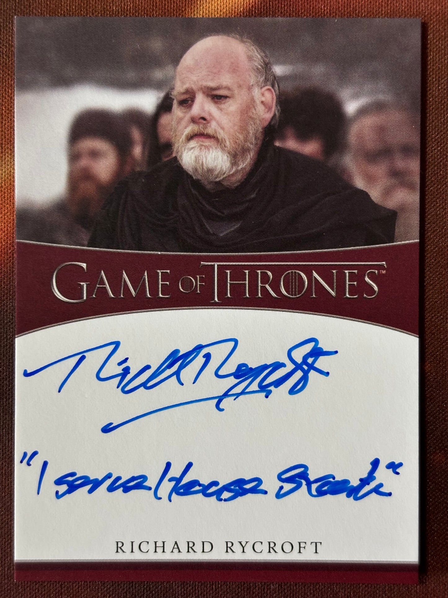Richard Rycroft Inscription Autograph - Game of Thrones Iron Anniversary 2