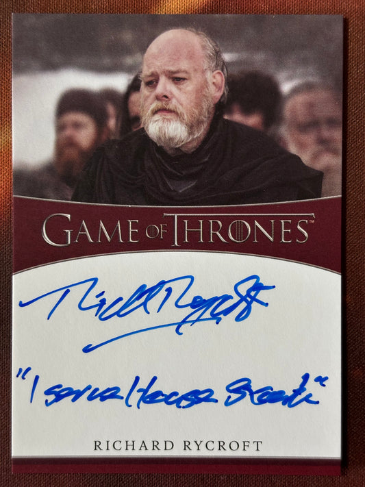 Richard Rycroft Inscription Autograph - Game of Thrones Iron Anniversary 2