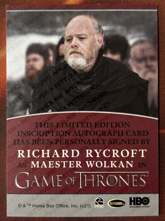 Richard Rycroft Inscription Autograph - Game of Thrones Iron Anniversary 2