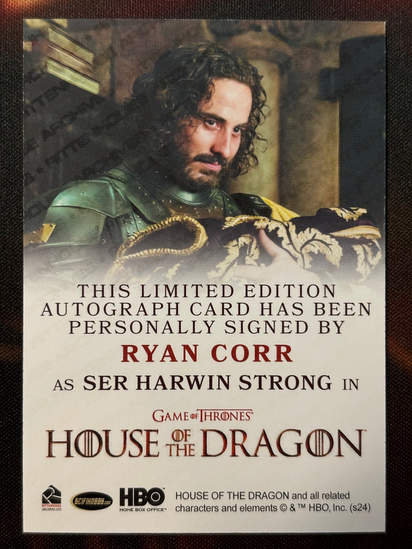 Ryan Corr Full Bleed Autogramm - House of the Dragon Season One