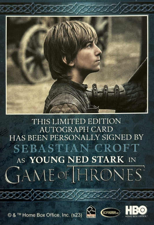 Sebastian Croft Blue Autograph - Game of Throne Art & Images